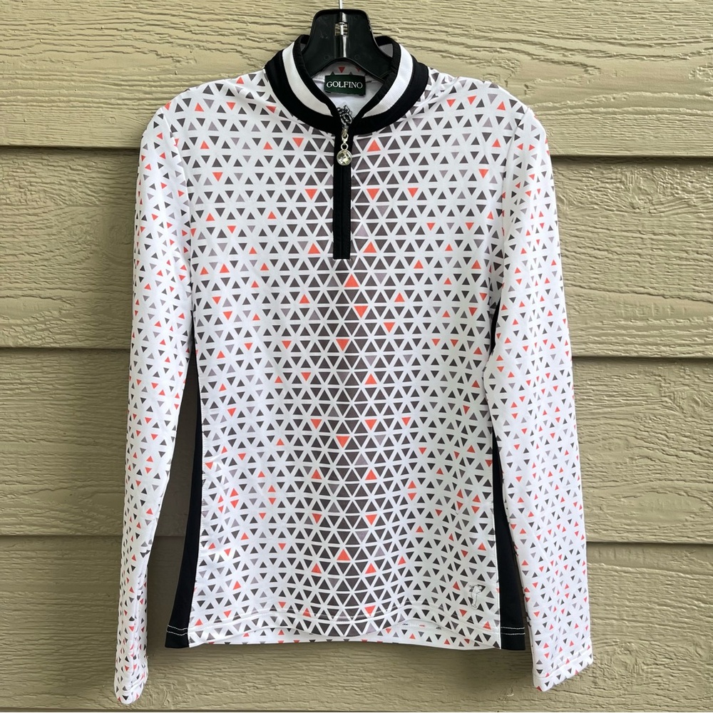 Golfino Women XS/S Printed Techno Stretch‎ Toyer LS Zip Golf Activewear 1330224 - Picture 8 of 11